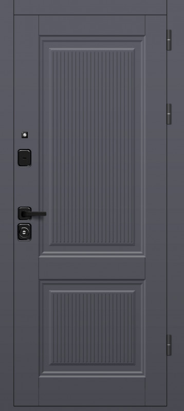 Экстерьер: Входная дверь OIKO Standart Classic Grey / Софт Белый