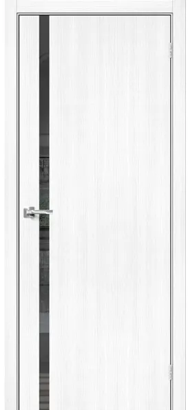На фото: Межкомнатная дверь БРАВО-1.55 MIROX GREY
