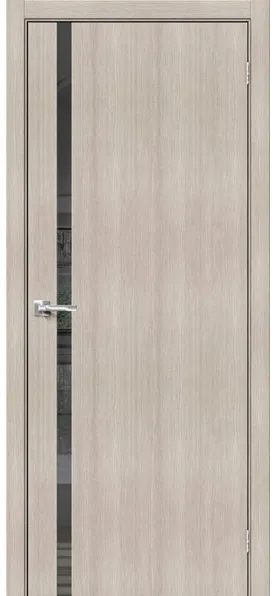 На фото: Межкомнатная дверь БРАВО-1.55 MIROX GREY