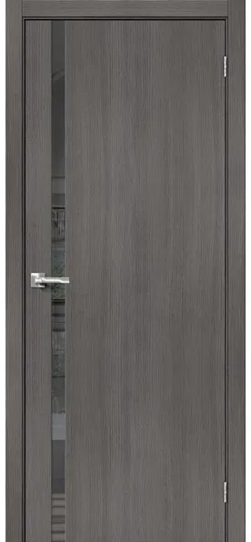 На фото: Межкомнатная дверь БРАВО-1.55 MIROX GREY