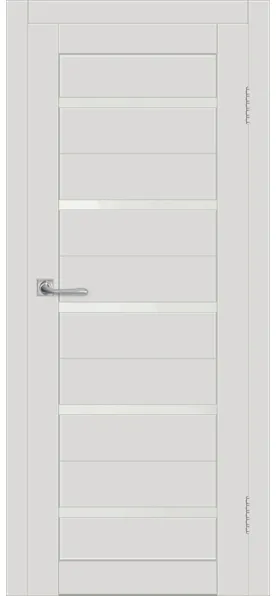На фото: Межкомнатная дверь ДП DIM I-1 LACOBEL WHITE