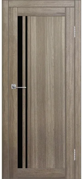 На фото: Межкомнатная дверь ДП DIM I-19.1 LACOBEL BLACK