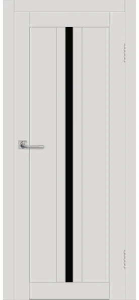 На фото: Межкомнатная дверь ДП DIM I-9 LACOBEL BLACK
