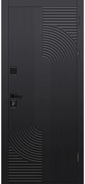 Входная дверь OIKO Standart Orbit Black / Софт Белый